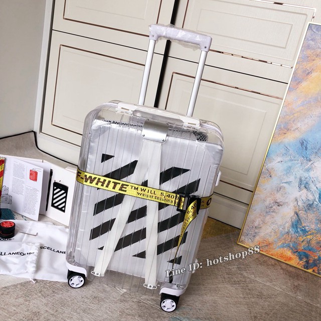 OFF-WHITE X RIMOWA聯名透明箱 RIMOWA日默瓦行李箱四輪拉杆箱 gdx1241